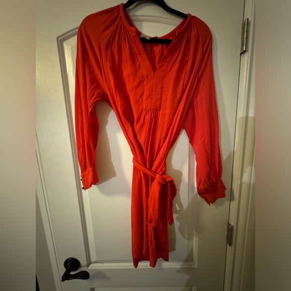 Banana Republic Red/Orange Tunic Shift Dress - Picture 2 of 7